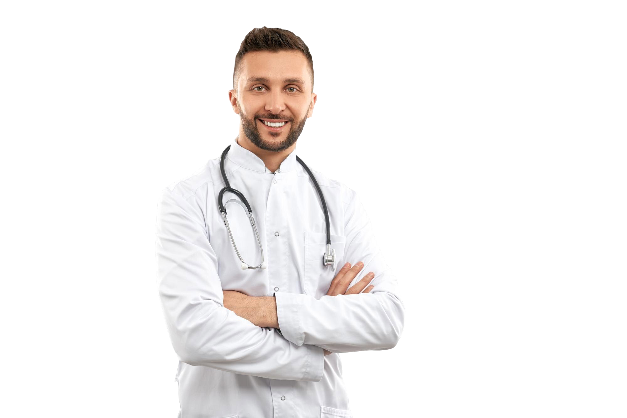 smiling-doctor-with-strethoscope-isolated-grey